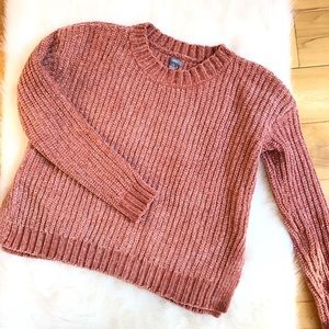 Aerie Pink Velvet Sweater